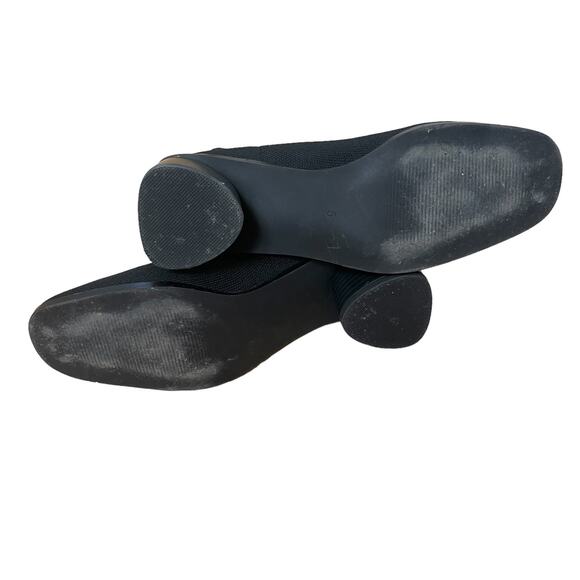 ASOS DESIGN Radley Knit Heeled Sock Boots In Black Women's Size 5 Pointed Toe - Picture 7 of 8